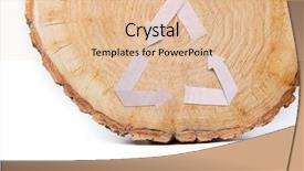  Presentation with recycle - Presentation theme enhanced with annual cycle - close-up wooden cut and paper background and a lemonade colored foreground