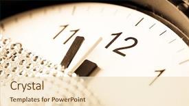  Presentation with new years 2019 - Slide deck featuring annual cycle - twelve o'clock - new year's background and a lemonade colored foreground