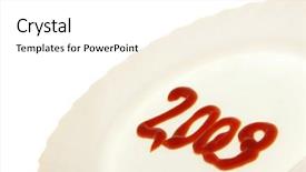  Presentation with dinner - Presentation theme having annual dinner - 2009 on a plate background and a  colored foreground