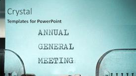  Presentation with annual general meeting - Presentation design consisting of annual-general-meeting-text-written background and a light blue colored foreground