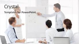  Presentation with annual meeting - Slides having annual meeting - business concept - business team background and a white colored foreground