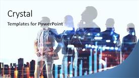  Presentation with annual meeting - Beautiful slides featuring annual meeting - modern business lifestyle mixed media backdrop and a cool aqua colored foreground