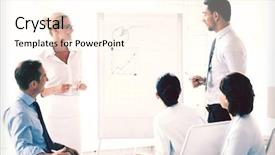  Presentation with annual meeting - Slides enhanced with annual meeting - smiling business team working background and a cream colored foreground