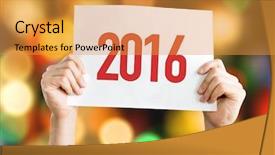 Presentation with election 2016 - Amazing slide set having annual party 2015 - 2016 placard with bokeh background backdrop and a  colored foreground