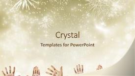  Presentation with new year - Amazing slide deck having annual party 2015 - painted hands with smiling faces backdrop and a lemonade colored foreground