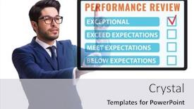  Presentation with review - Slides having annual-performance-review-concept background and a light gray colored foreground