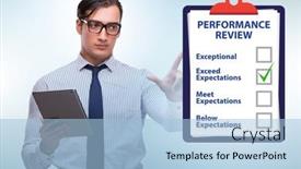  Presentation with review - PPT layouts having annual-performance-review-concept background and a light blue colored foreground