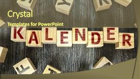  Presentation with colour blocking building blocks - Slide deck with annual plan 2015 - wooden blocks with the text background and a violet colored foreground