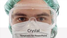  Presentation with medical science equipment research laboratory - Slide set enhanced with magic chromed microphone singing colorful bubbles background and a lemonade colored foreground