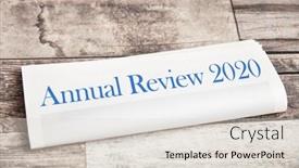  Presentation with 2020 - Beautiful PPT theme featuring annual-review-2020 backdrop and a lemonade colored foreground