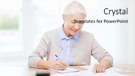  Presentation with health benefits insurance - Cool new slides with annunity - business savings annuity insurance age backdrop and a sky blue colored foreground