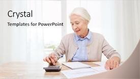  Presentation with home based business - Slide deck featuring annunity - business savings annuity insurance age background and a  colored foreground