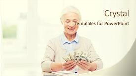  Presentation with business calculator - Theme enhanced with annunity - business savings annuity insurance age background and a cream colored foreground