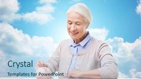  Presentation with retirement insurance - Slide set having annunity - savings money annuity insurance retirement background and a light blue colored foreground