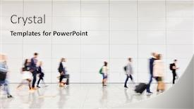  Presentation with fair trade - Cool new PPT theme with anonymous-blurred-group-of-people backdrop and a white colored foreground