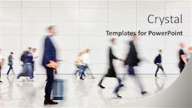  Presentation with fair trade - Audience pleasing slides consisting of anonymous-business-people-go backdrop and a white colored foreground