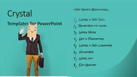  Presentation with anonymous - PPT theme with anonymous businessman against blue vignette background background and a teal colored foreground