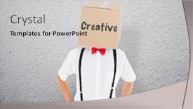  Presentation with anonymous - Presentation design having anonymous businessman against grey wall background and a light gray colored foreground