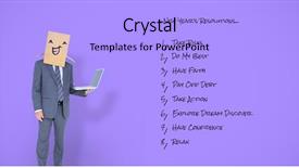  Presentation with anonymous - PPT theme enhanced with anonymous businessman against pink vignette background and a light blue colored foreground