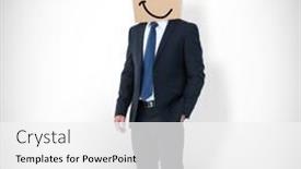  Presentation with anonymous - Amazing presentation design having anonymous businessman against white background with vignette backdrop and a white colored foreground