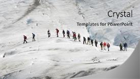  Presentation with anonymous - PPT layouts featuring anonymous group of climbers background and a  colored foreground