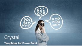  Presentation with anonymous - PPT theme with anonymous-woman-in-mask background and a teal colored foreground