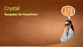  Presentation with anonymous - Cool new presentation with anonymous-woman-in-mask backdrop and a tawny brown colored foreground