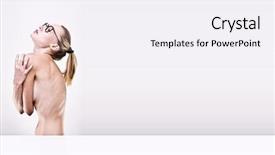 Presentation with anorexia - Audience pleasing PPT layouts consisting of anorexia - anorectic nude model wearing glasses backdrop and a sky blue colored foreground
