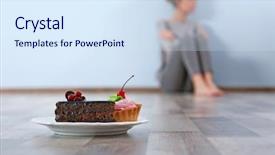  Presentation with anorexia - Beautiful theme featuring anorexia - desperate woman sitting backdrop and a sky blue colored foreground