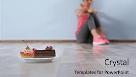  Presentation with anorexia - Slides having anorexia - desperate woman sitting background and a light gray colored foreground