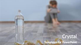  Presentation with anorexia - Amazing slide deck having anorexia - desperate woman sitting backdrop and a gray colored foreground