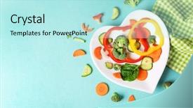  Presentation with anorexia - Cool new PPT theme with anorexia - useful cut vegetables backdrop and a arctic colored foreground