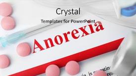  Presentation with medical supplies - PPT layouts enhanced with anorexia concept medical supplies background and a  colored foreground