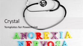  Presentation with anorexia - Beautiful presentation design featuring anorexia nervosa colorful words backdrop and a light gray colored foreground