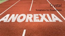  Presentation with anorexia - Slides having anorexy - anorexia written on running track background and a red colored foreground