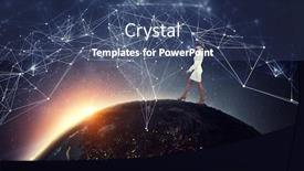  Presentation with mixed reality - Theme featuring another-reality-mixed-media background and a ocean colored foreground