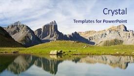  Presentation with lake - Slide deck having ansabere lake lescun cirque asp background and a  colored foreground