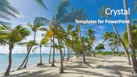  Presentation with southern beach grass - PPT theme enhanced with anse champagne beach in saint francois guadeloupe caribbean background and a teal colored foreground