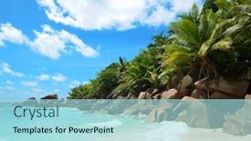  Presentation with granite - Theme enhanced with anse-cocos-beach background and a arctic colored foreground