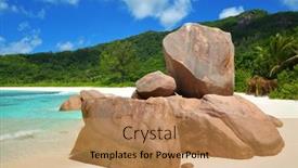  Presentation with granite - Colorful slide deck enhanced with anse-cocos-beach backdrop and a coral colored foreground