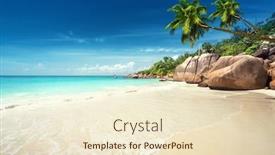  Presentation with island - Presentation consisting of anse-lazio-beach-at-praslin background and a lemonade colored foreground