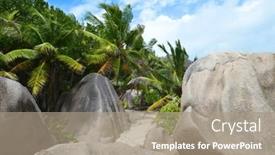  Presentation with beach - PPT theme enhanced with anse-source-d-argent-beach background and a coral colored foreground