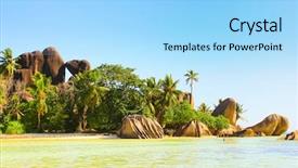  Presentation with boulder - Audience pleasing PPT layouts consisting of anse source d'argent boulder composition backdrop and a arctic colored foreground