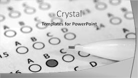 Presentation with answer sheet - Presentation consisting of answer-sheet-and-mechanical-pencil background and a light gray colored foreground