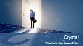  Presentation with uncertainty - PPT layouts featuring answers - businessman uncertainty question concept background and a ocean colored foreground