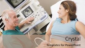  Presentation with ultra - Amazing PPT theme having giving patient an ultra sound backdrop and a coral colored foreground