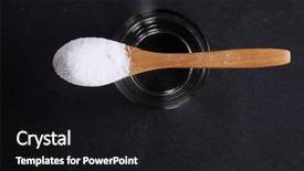  Presentation with baking soda - Theme with antacids - baking soda on the black background and a black colored foreground