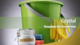  Presentation with baking soda - Cool new PPT layouts with antacids - baking soda on the wooden backdrop and a seafoam green colored foreground