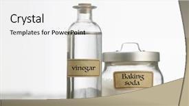  Presentation with baking soda - PPT layouts with antacids - baking soda with white vinegar background and a white colored foreground