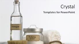  Presentation with baking soda - Theme featuring antacids - baking soda with white vinegar background and a  colored foreground